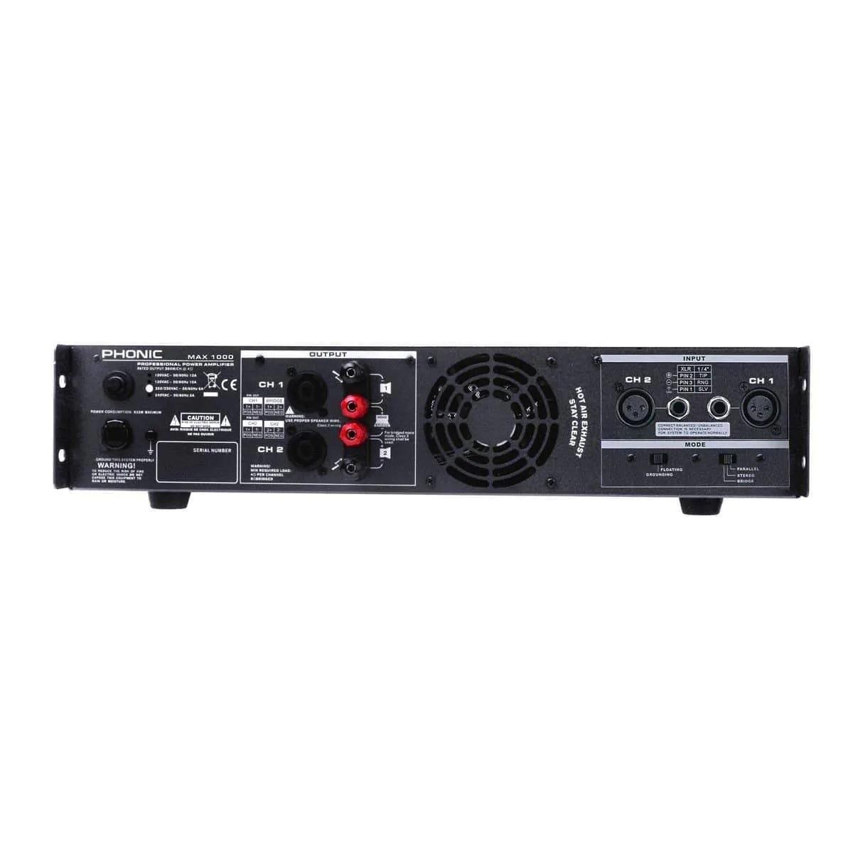 Phonic MAX 1000 600W Power Amplifier - MusicMajlis