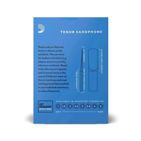 Royal by D'Addario RKB1025 Tenor Sax Reeds, 2.5 - 1 Pc - MusicMajlis