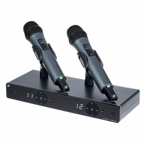 Sennheiser XSW 1-825 B Dual-Vocal Set with Two 825 Handheld Microphones - Freq Range: (614–638 MHz) - MusicMajlis