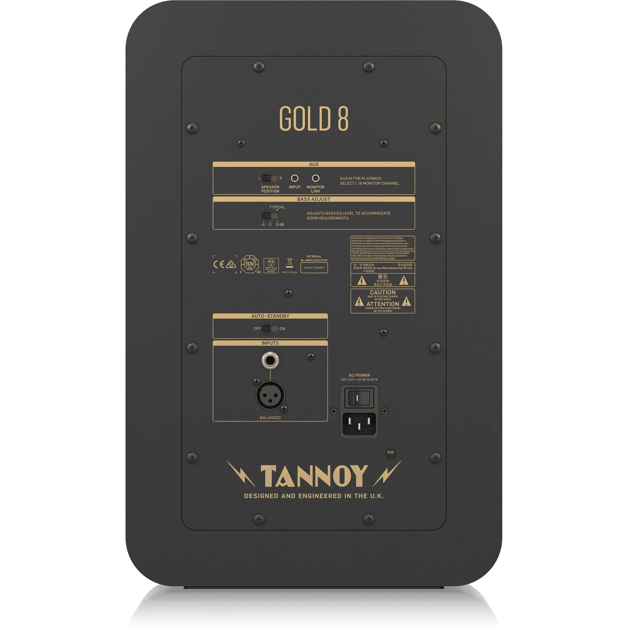 Tannoy Gold 8 300-Watt Bi-Amplified Near Field Studio Reference Monitor - MusicMajlis