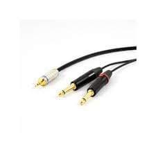 Tasker TKB1105 Cable 1 Jack Stereo 1/8 to 2 Jack Mono 1/4 5Mtrs - MusicMajlis