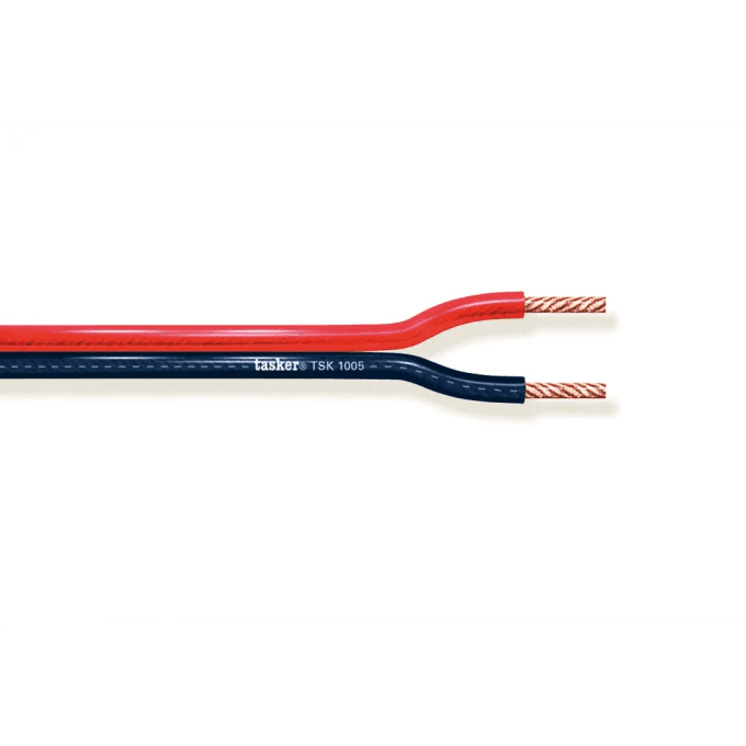 Tasker TSK1005 Divisible transparent Red&Black flat cable 2x4,00 50m - MusicMajlis