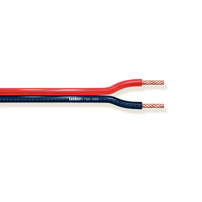 Tasker TSK1005 Divisible transparent Red&Black flat cable 2x4,00 50m - MusicMajlis