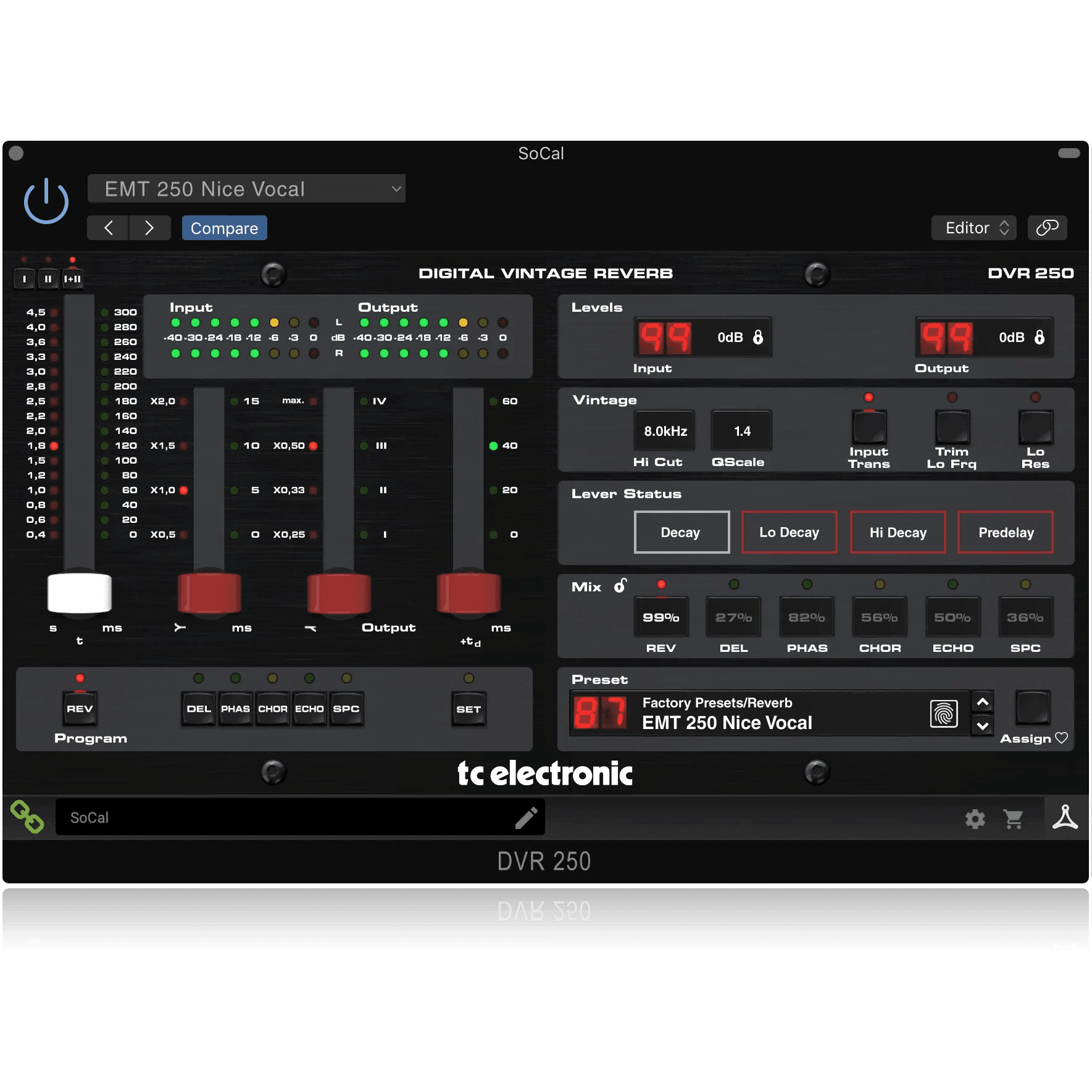 TC Electronic DVR250-DT Digital Vintage Reverb with Inspiring Hardware Interface - MusicMajlis