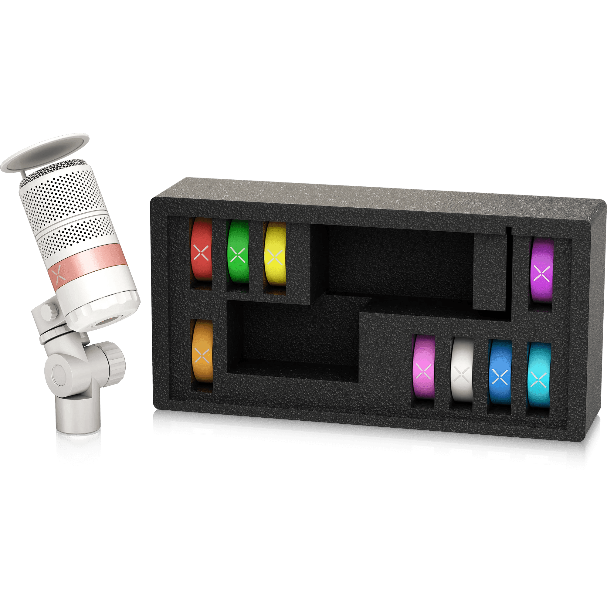 TC Helicon GoXLR MIC-WH Dynamic Broadcast Microphone with Integrated Pop Filter - MusicMajlis