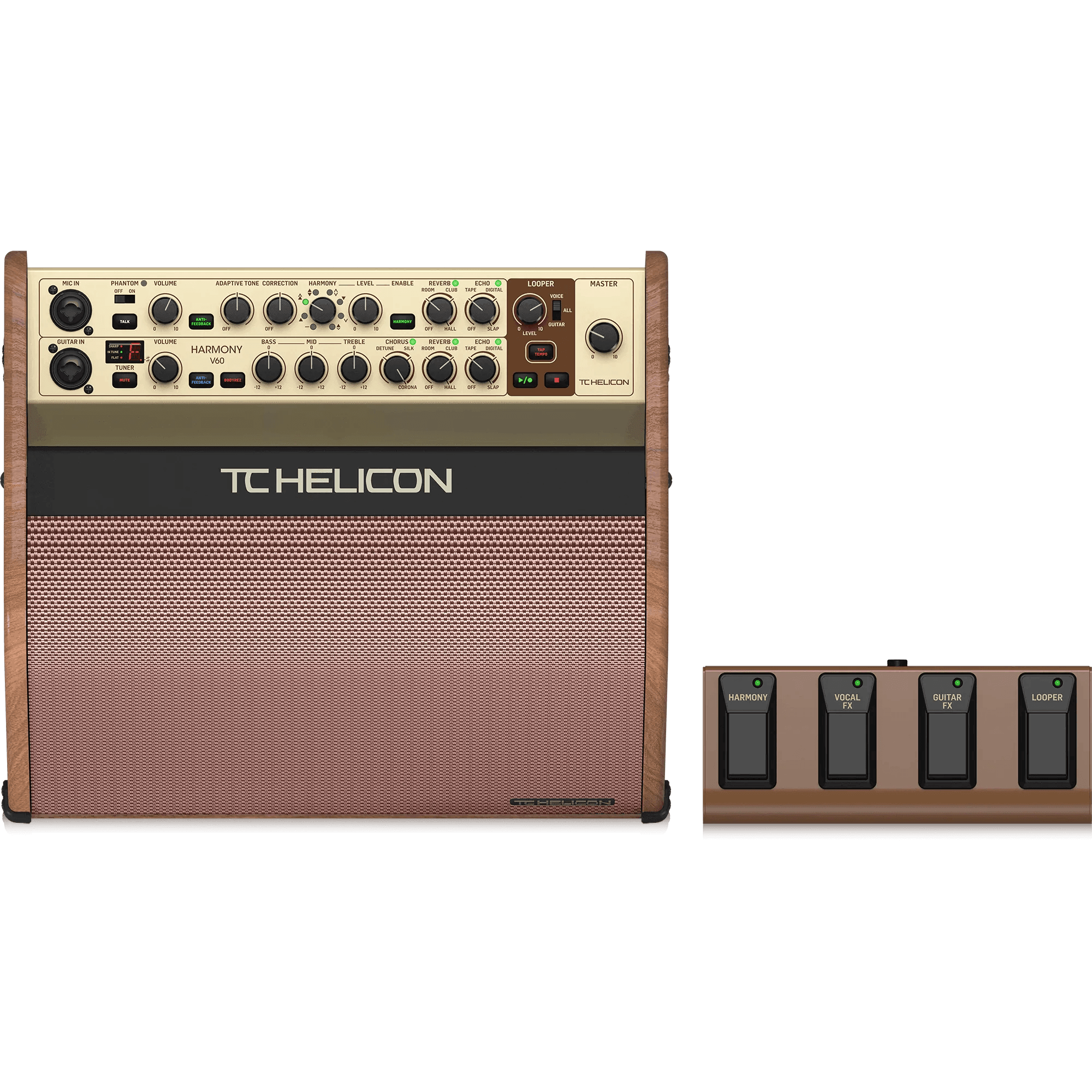 TC Helicon HARMONY V60 60W 2-Channel Acoustic Amplifier - MusicMajlis