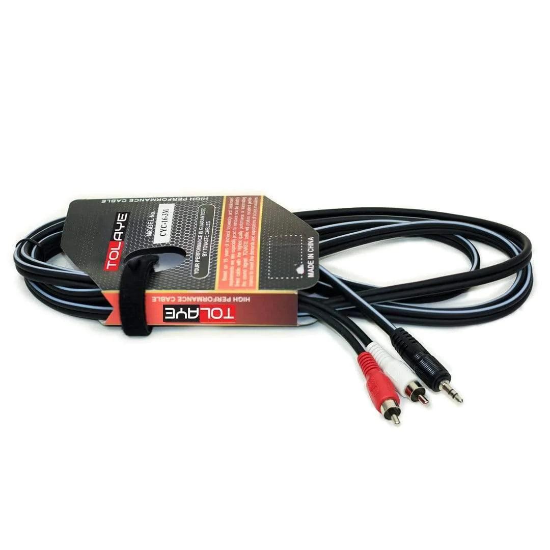 Tolaye CYC163M 1/8" TRS Cable To RCA Plug - MusicMajlis