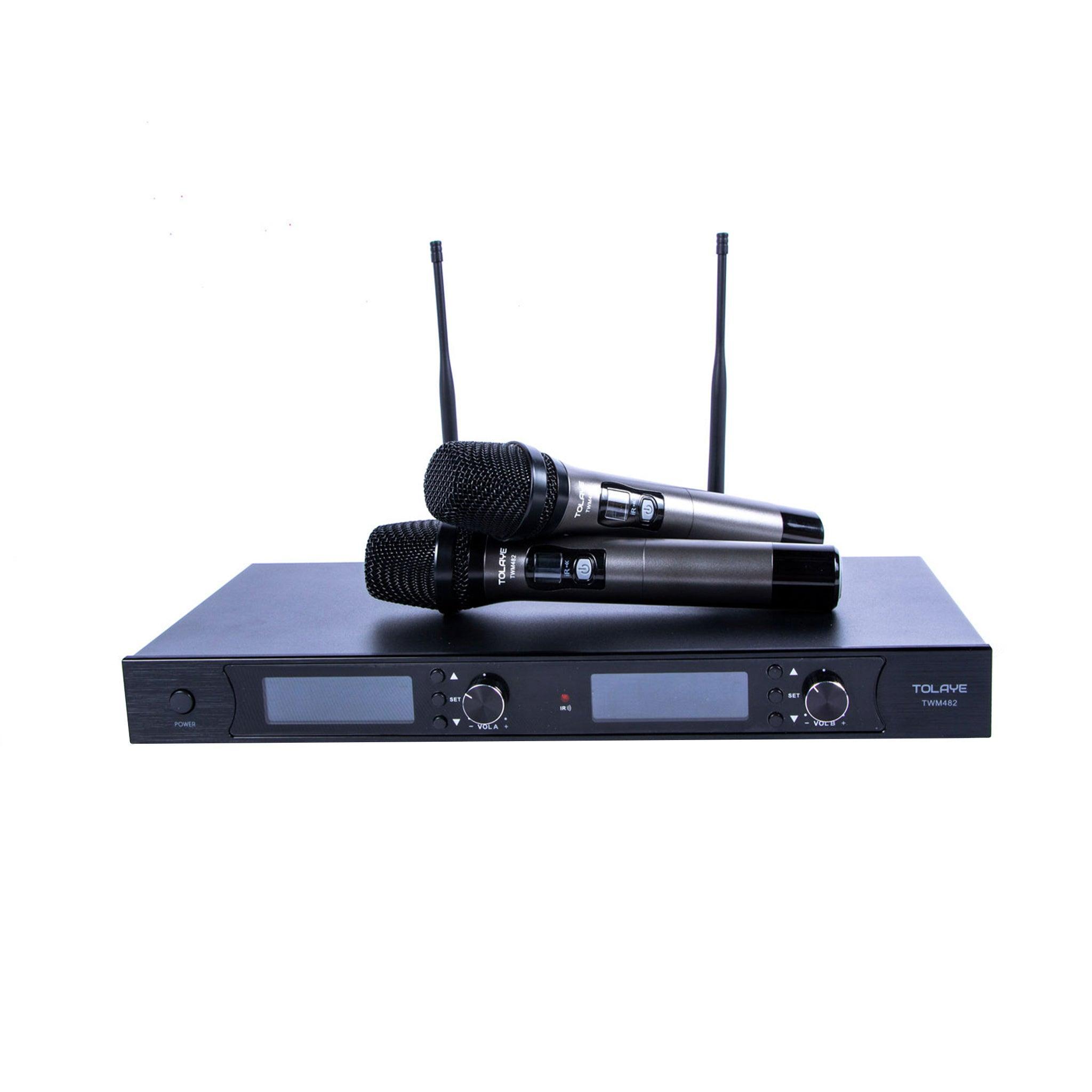Tolaye TWM482-H/HS/TP Microphone Wireless Dual Channel UHF System - MusicMajlis