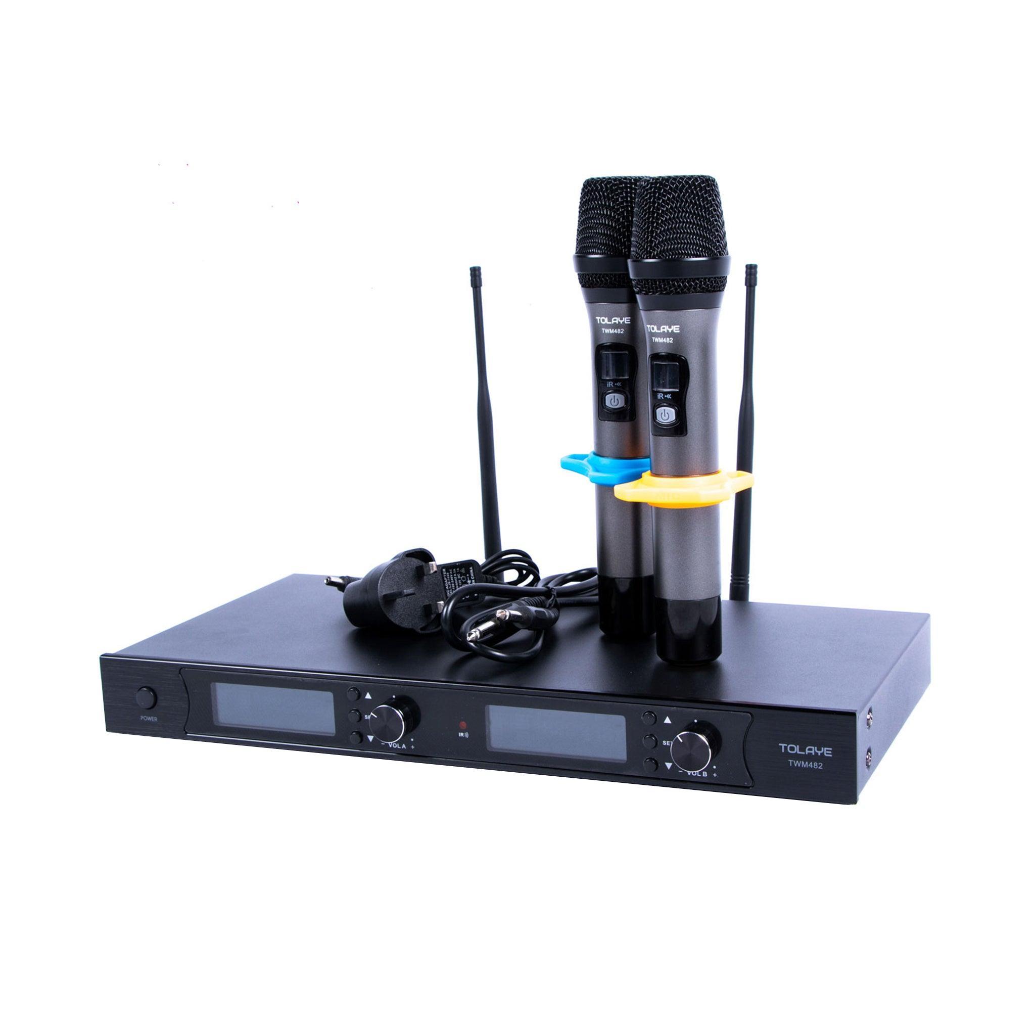 Tolaye TWM482-H/HS/TP Microphone Wireless Dual Channel UHF System - MusicMajlis