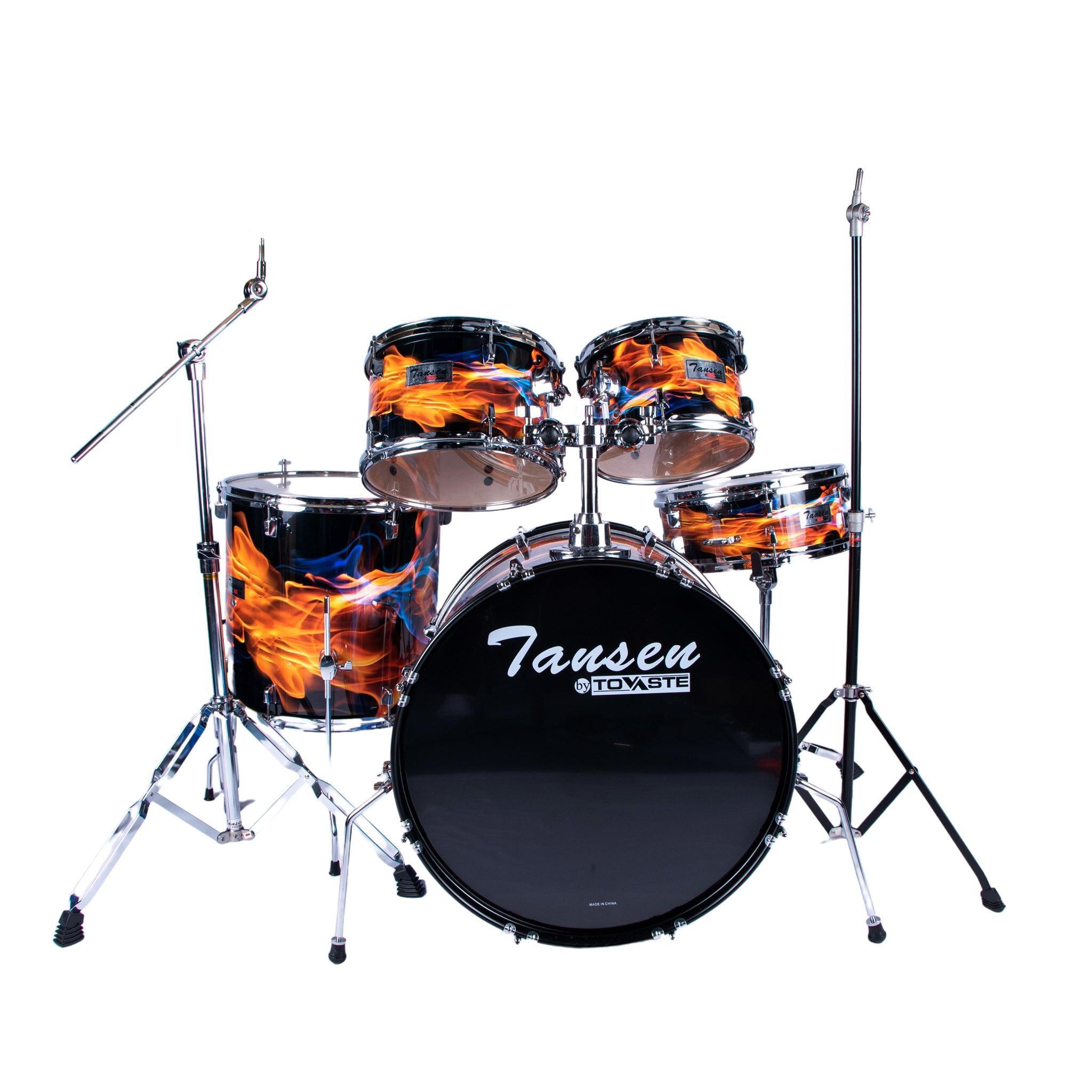 Tovaste JBP1609 5pc Acoustic Drum Kit - Fire Finish - MusicMajlis