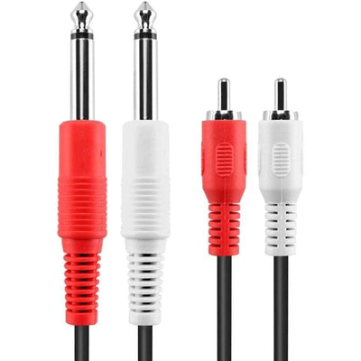 Tovaste NTR5M 5M CABLE 2 RCA PLUG - 1/4" MON JACK PLUG - MusicMajlis