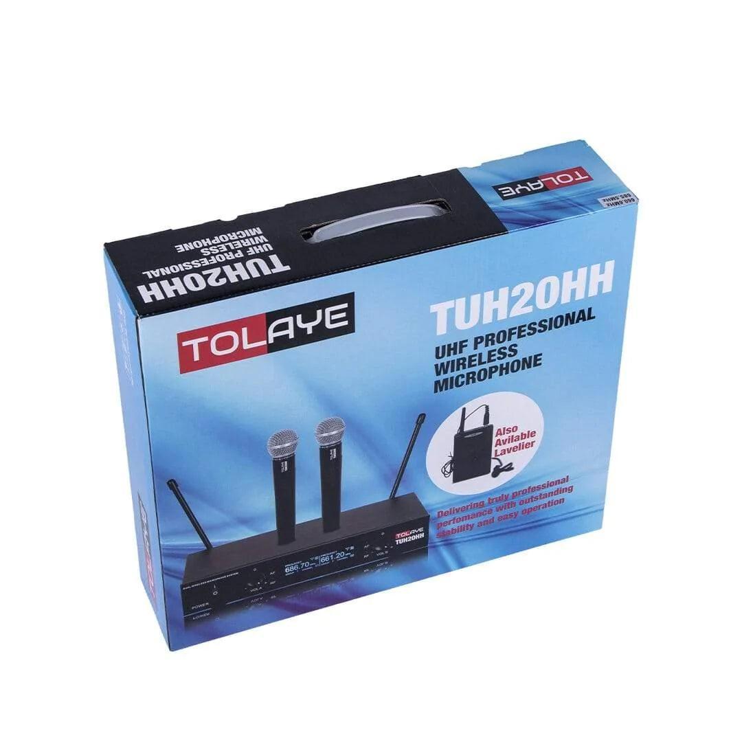 Tovaste TUH20HH Microphone Wireless UHF Double Handheld With Aluminium Case - MusicMajlis