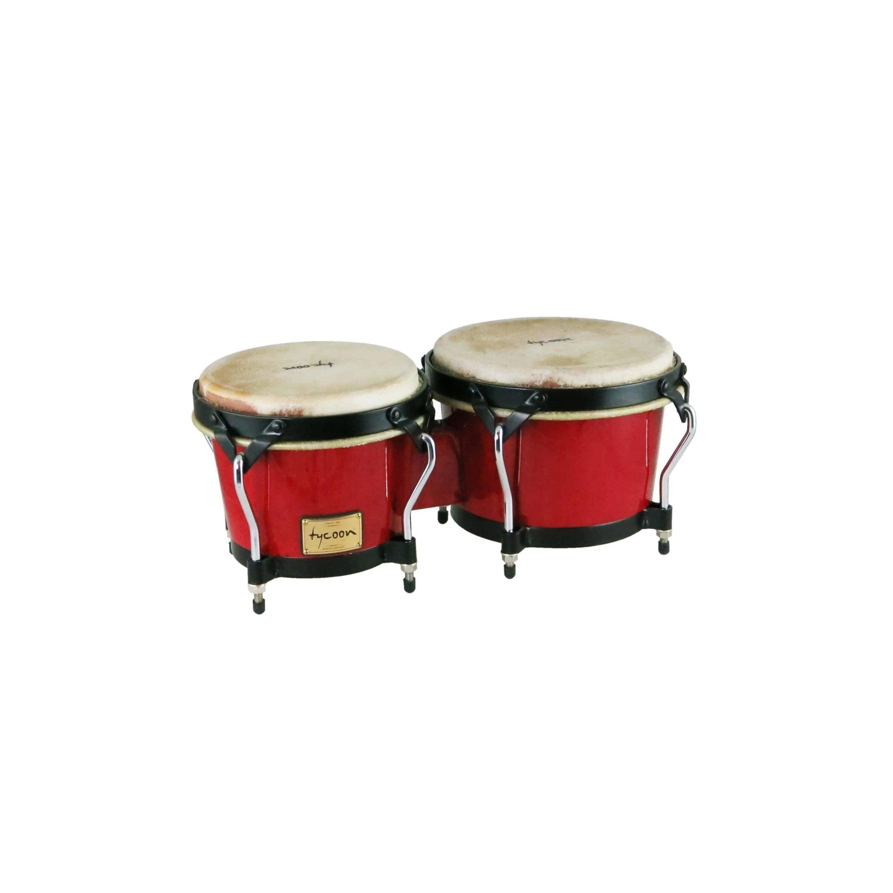 Tycoon STBBR Percussion Supremo Series Red Bongos - MusicMajlis