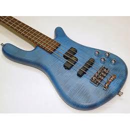 Warwick Masterbuilt Streamer Stage I, 4-String - Bleached Ocean Blue Transparent Satin (Display Piece) - MusicMajlis