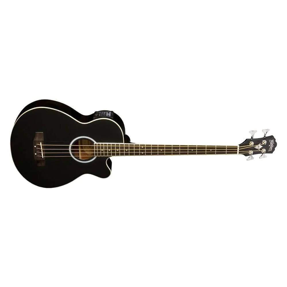 Washburn AB5BK Acoustic-Electric Bass Guitar - Black - MusicMajlis