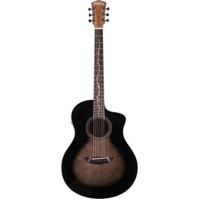 Washburn BTS9VCECH Bella Tona Vite SV9 Semi-Acoustic Guitar - Gloss Charcoal Burst - MusicMajlis
