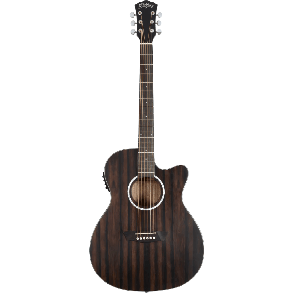 Washburn Deep Forest Ebony Ace Acoustic Electric Guitar - MusicMajlis