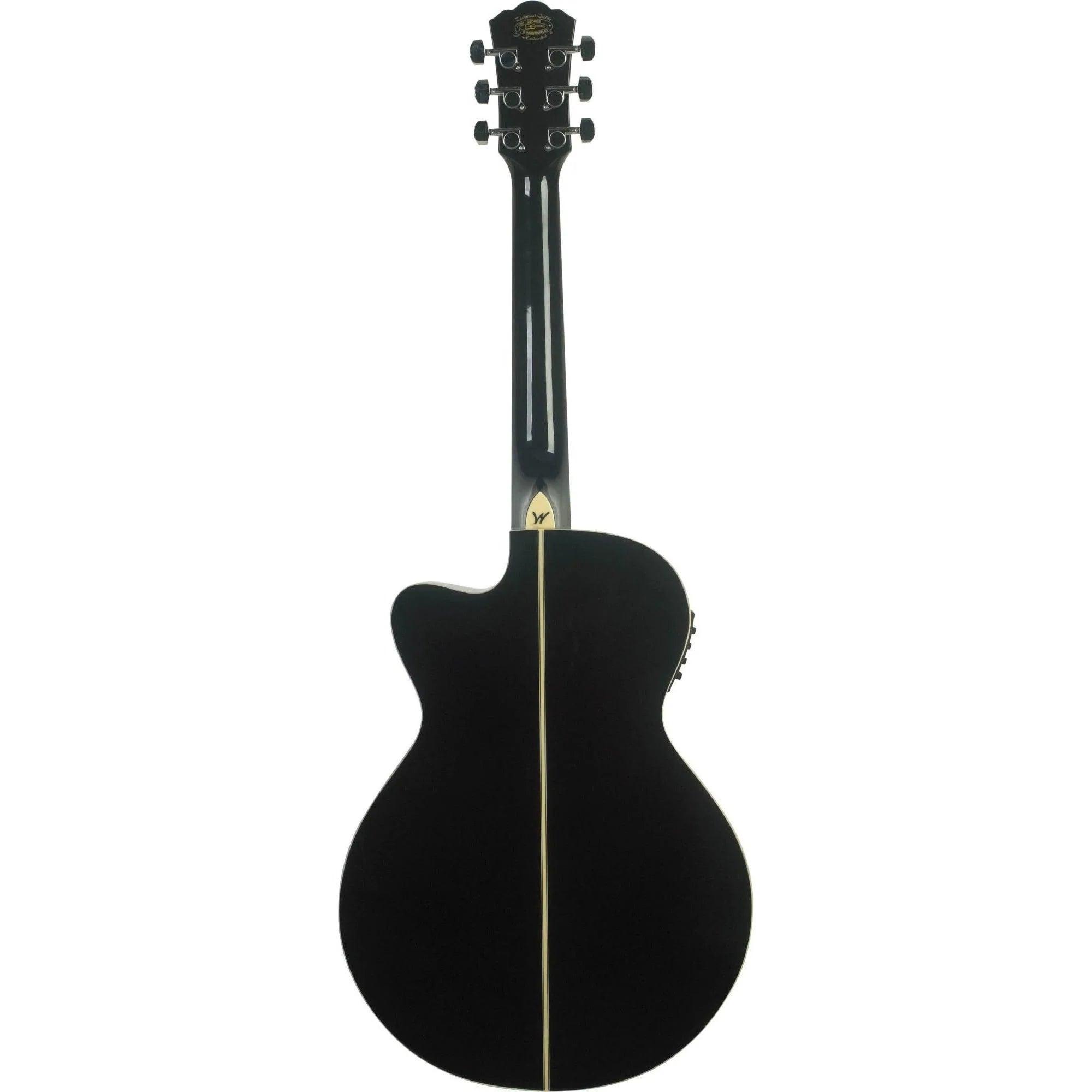 Washburn EA10B Festival Series Semi-Acoustic Guitar - Black - MusicMajlis