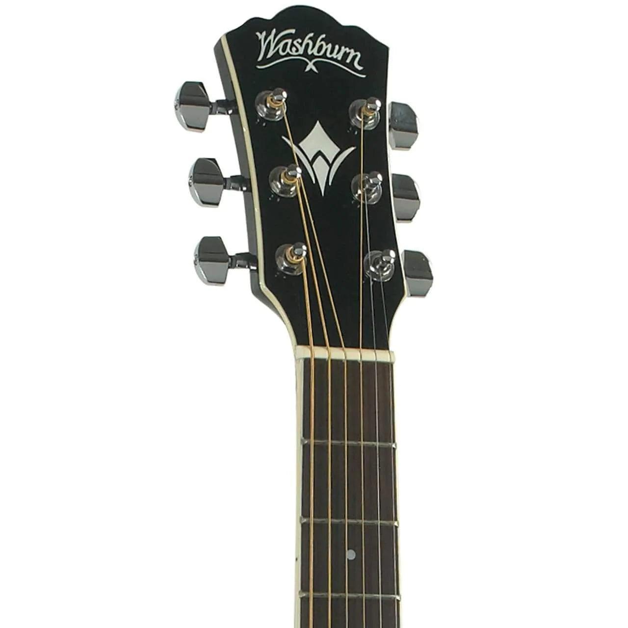 Washburn EA10B Festival Series Semi-Acoustic Guitar - Black - MusicMajlis
