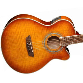 Washburn EA15ITB Mini Jumbo Semi-Acoustic Guitar - Ice Tea Burst - MusicMajlis