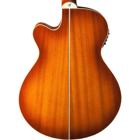 Washburn EA15ITB Mini Jumbo Semi-Acoustic Guitar - Ice Tea Burst - MusicMajlis