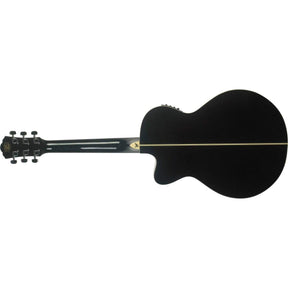 Washburn Festival Series EA12B Semi-Acoustic Guitar - Black - MusicMajlis
