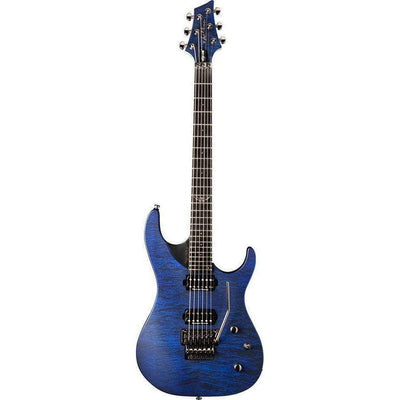 Washburn Parallaxe XM Series Solid-Body Electric Guitar - Quilt Trans Blue (Display Piece) - MusicMajlis