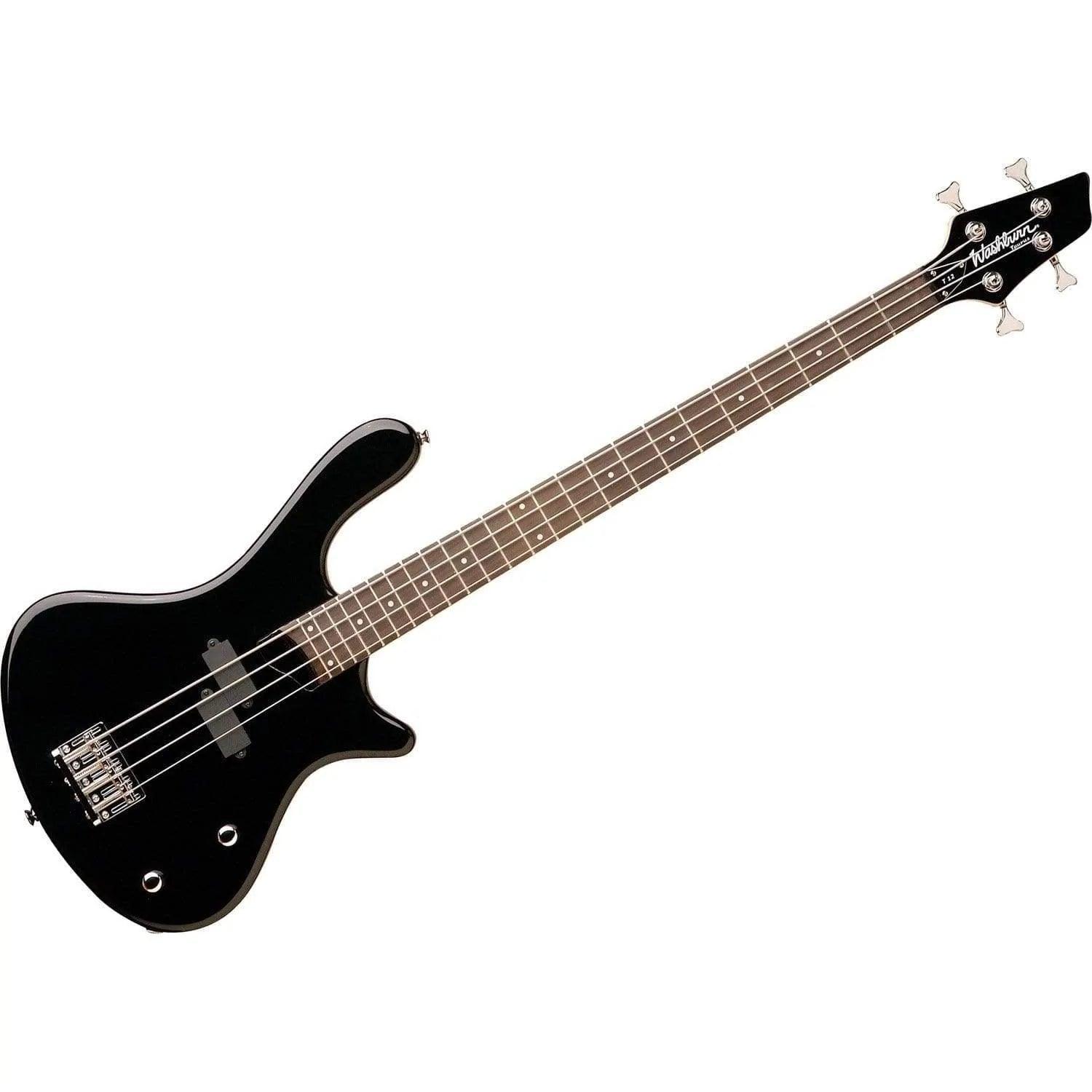 Washburn T12 Electric Bass - Black - MusicMajlis