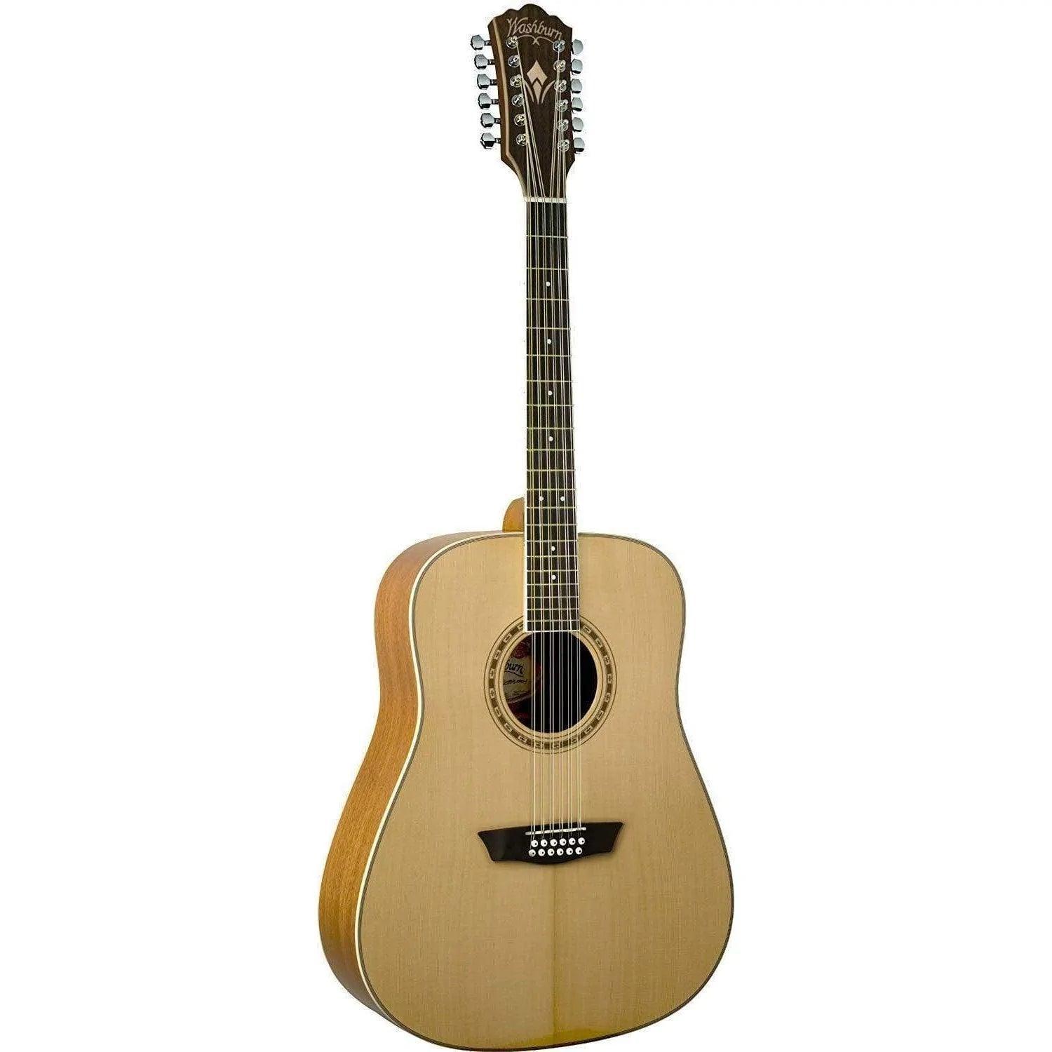 Washburn WD10S12 Heritage Series 12-string Acoustic Guitar - Natural (Discontinued) - MusicMajlis