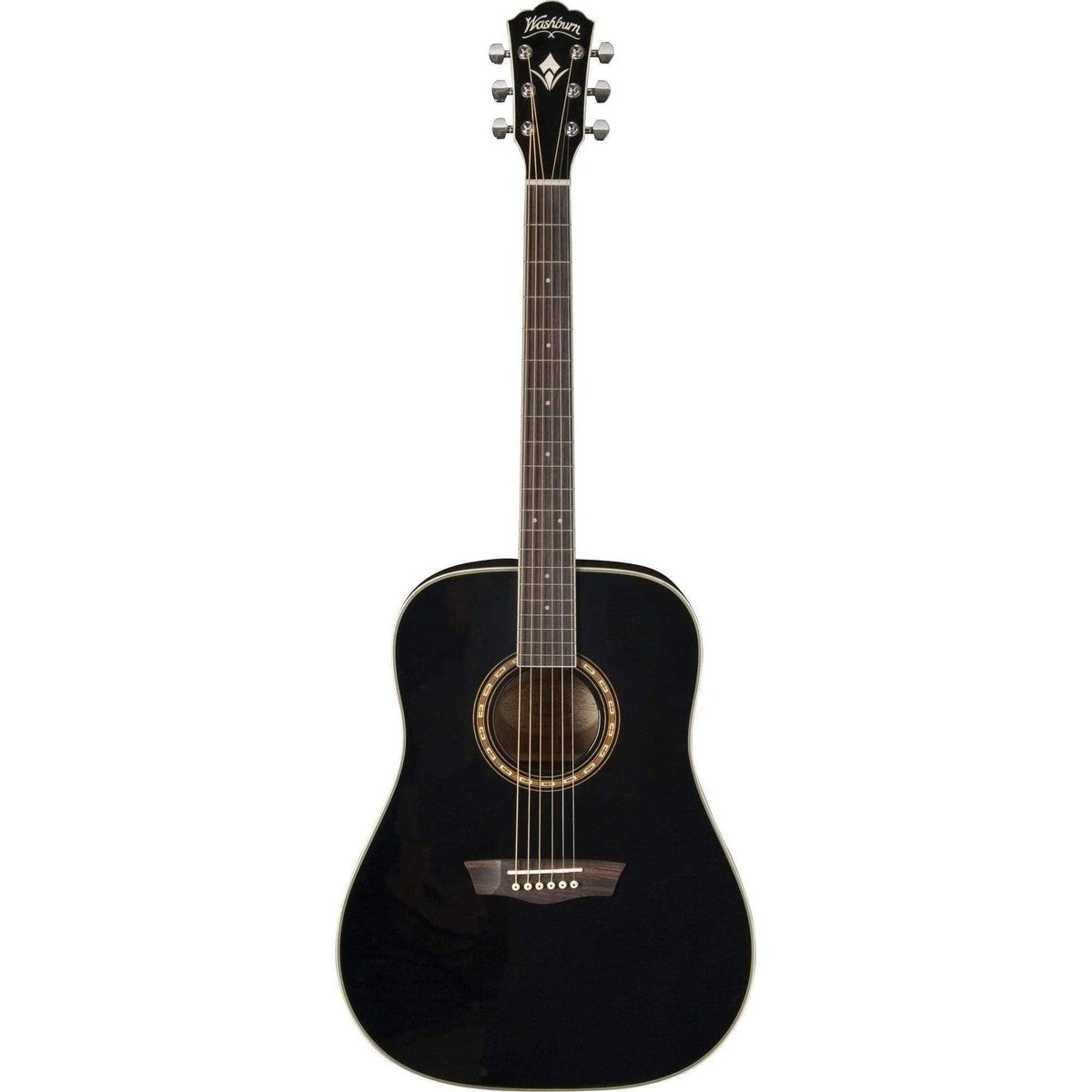 Washburn WD10SB Acoustic Guitar - Black (Discontinued) Washburn WD10SB Acoustic Guitar - Black (Discontinued)