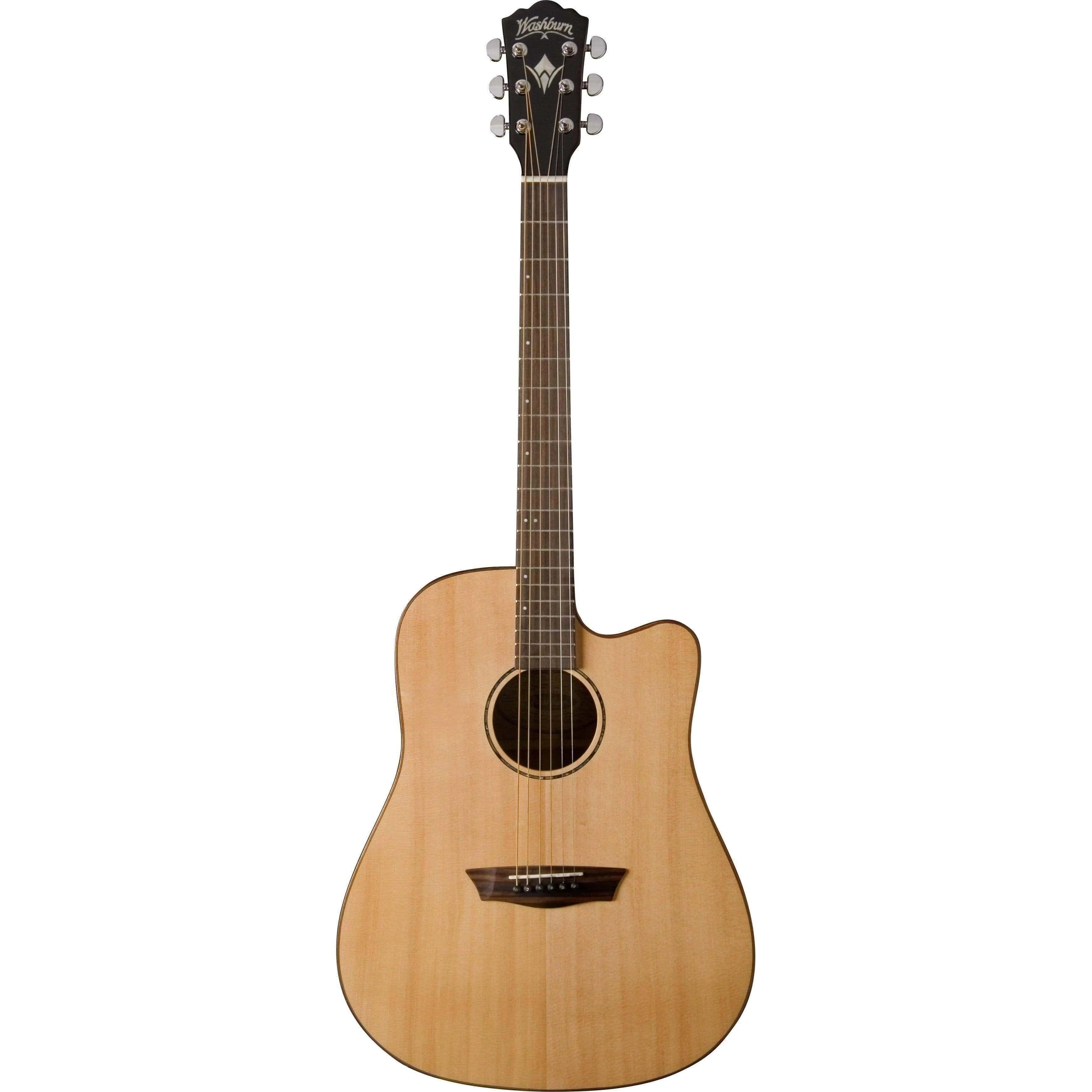 Washburn WD150SWCE Semi-Acoustic Guitar - Natural (Discontinued) - MusicMajlis