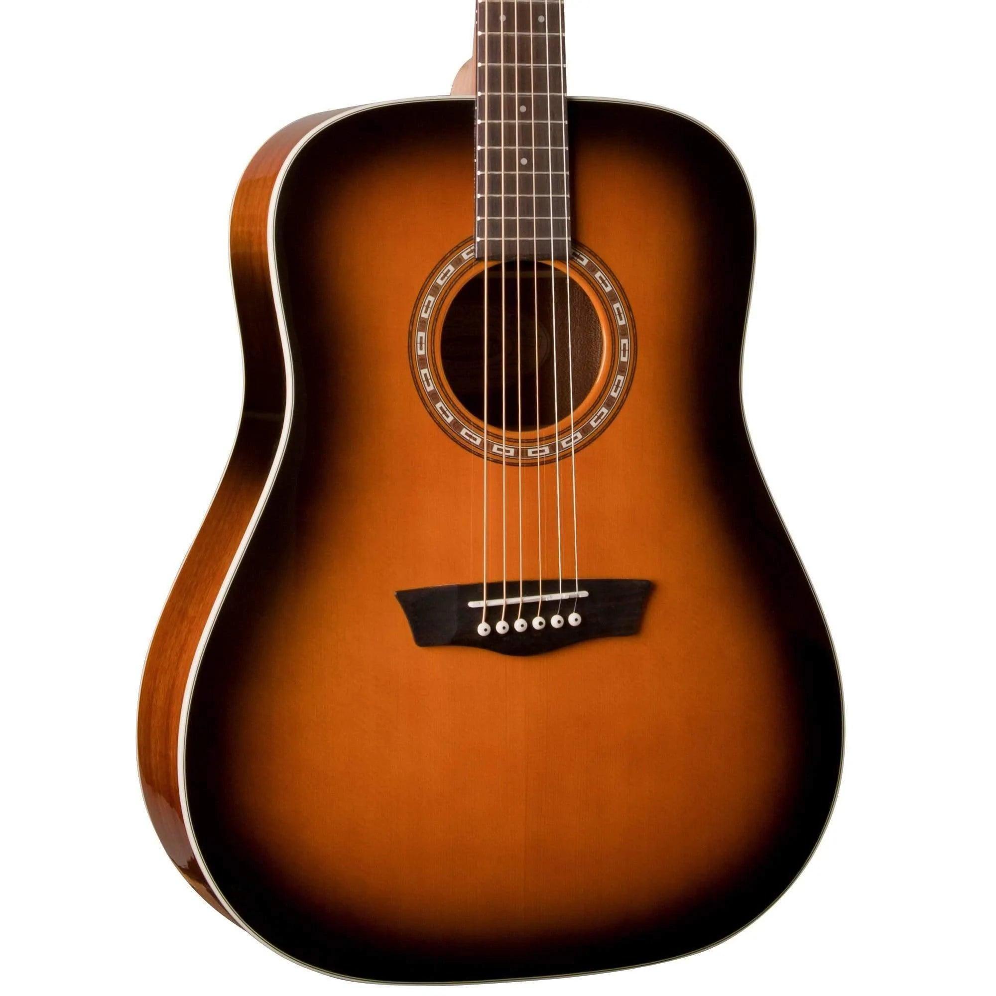 Washburn WD7SATB Dreadnought Acoustic Guitar - Tobacco Sunburst - MusicMajlis