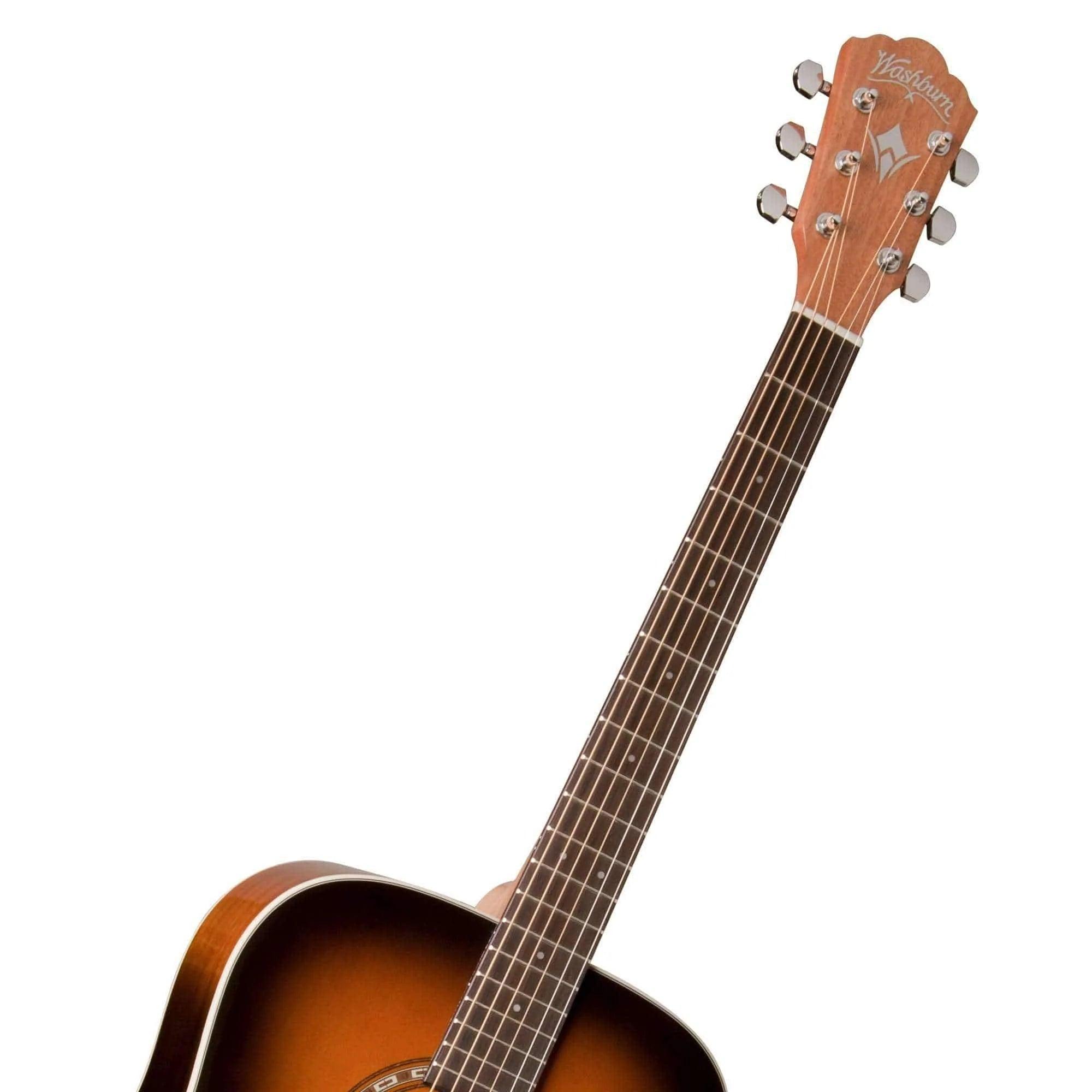 Washburn WD7SATB Dreadnought Acoustic Guitar - Tobacco Sunburst - MusicMajlis