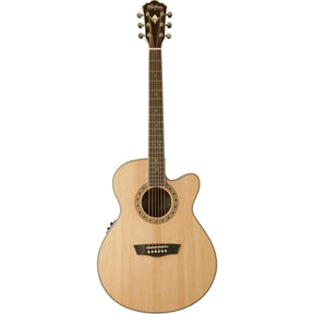 Washburn WG10SCE Semi-Acoustic Guitar - Natural - MusicMajlis