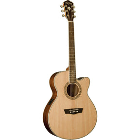 Washburn WG10SCE Semi-Acoustic Guitar - Natural - MusicMajlis
