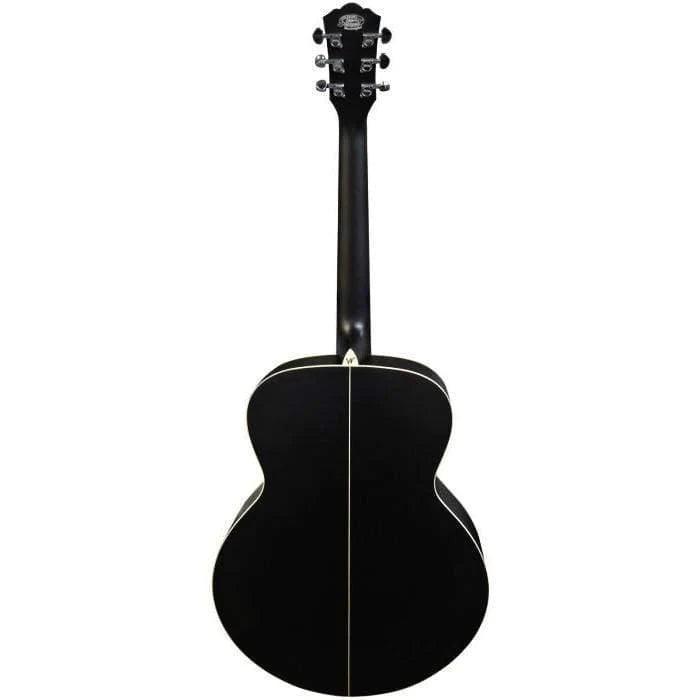 Washburn WJ7SBM Jumbo Acoustic Guitar - Black Matte - MusicMajlis