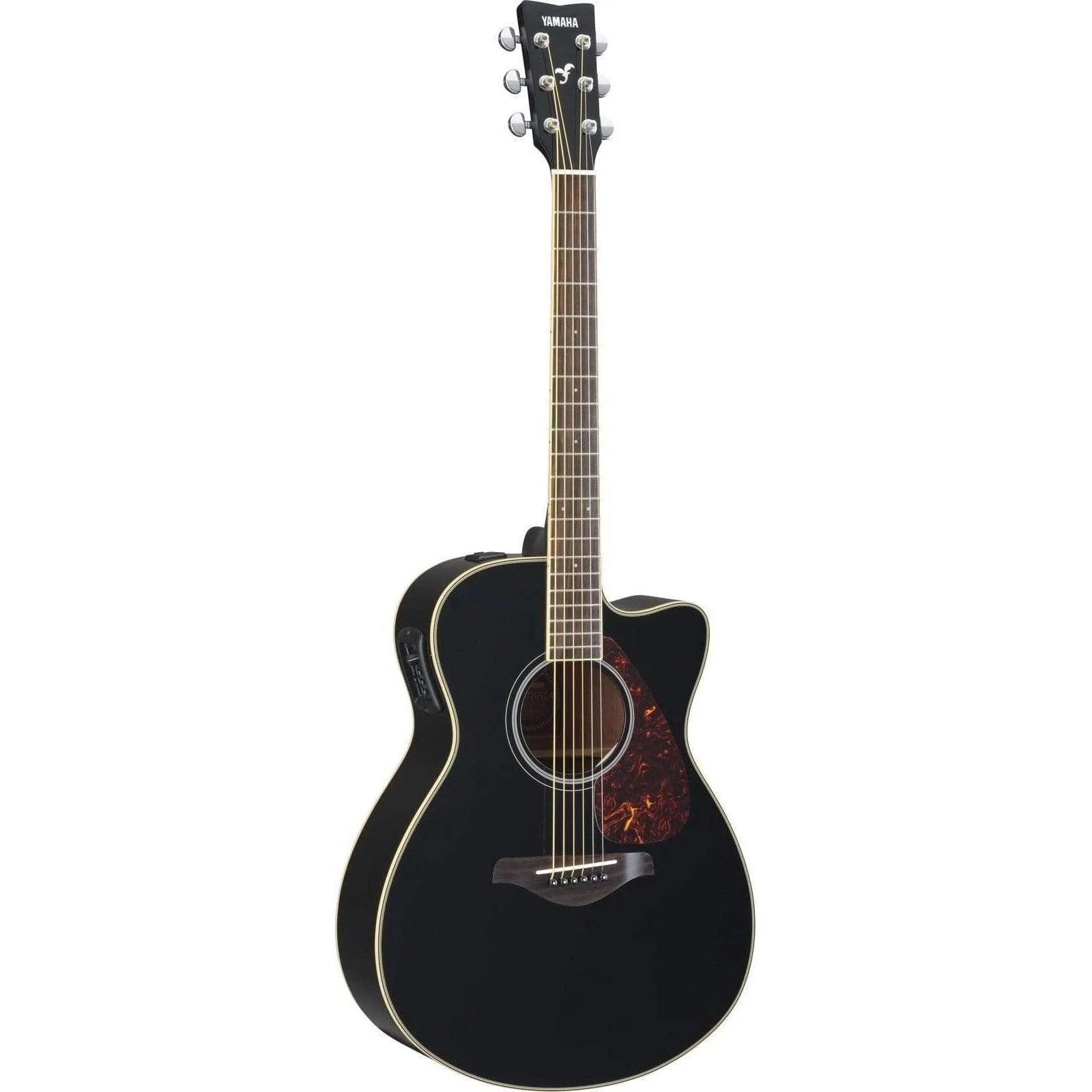 Buy Yamaha FJX720SC Semi Acoustic Guitar Natural Black in UAE