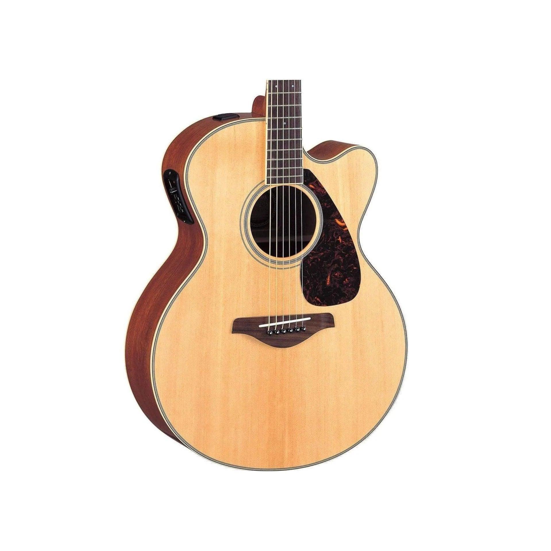 Buy Yamaha FJX720SC Semi Acoustic Guitar Natural Black in UAE